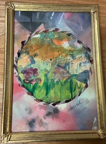 Painting “Circle Garden” Collage by Laurel