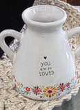 Artisan Bud Vase. You are so Loved. Natural Life.