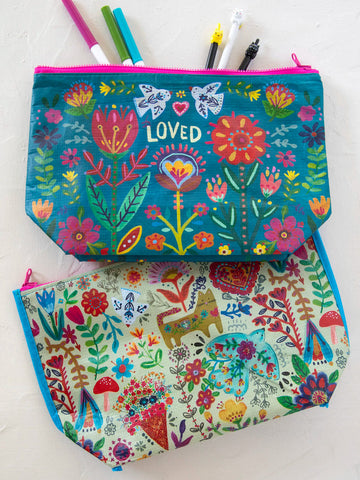 Natural Life® Recycled Zipper Pouch - Teal