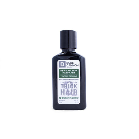 Duke Cannon - News Anchor Tea Tree 2-in-1 Hair Wash - Travel Size