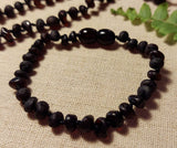 Amber Auksas - 6" Unpolished Genuine Black Cherry Baltic Amber Bracelet GIA