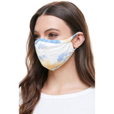 USA made Fashion soft blue pastel tie dye reusable mask