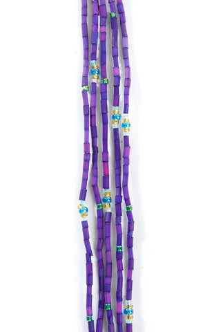 Swahili African Modern Dark Purple 26" Zulugrass Single Strands from The Leakey Collection (one per purchase)