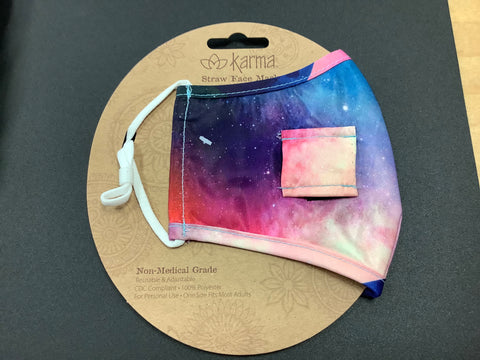 Galaxy straw mask