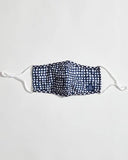 Navy organic dot straw mask
