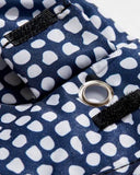 Navy organic dot straw mask