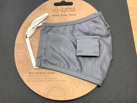 Gray straw mask