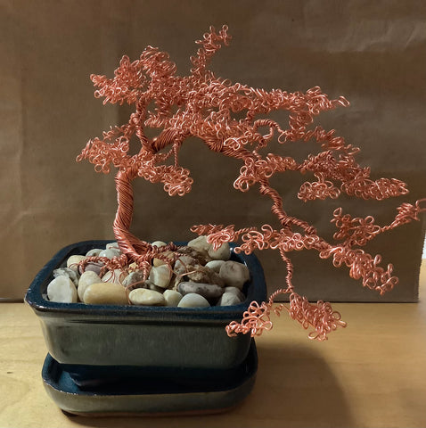 #16 Copper Wire Potted Bonsai Tree by Carrie