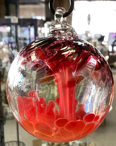 Mini Spirit Tree Witch Ball Red