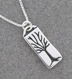 Sterling Silver Rectangular Tree Necklace by Mary Kay