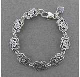 Gustonian MKD flower bracelet sterling silver