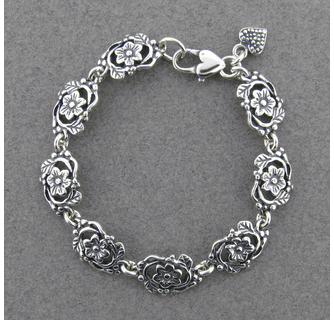 Gustonian MKD flower bracelet sterling silver