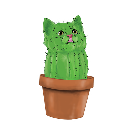 Big Moods - Cacti Cat Sticker