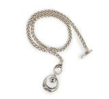 Chanour - Handmade Knit Pewter Crystal Necklace - NN3526