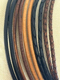 The Artist Jay - Continuum Twist Bracelet: Medium / Black matte leather