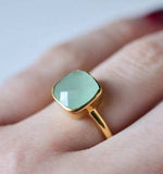 Sosie Designs - Chalcedony Cushion Ring: 5.5