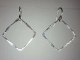 Ken’s handcrafted jewelry - Sterling Silver Large Square Hammered