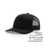 Bigfoot, Sasquatch on Richardson 112 Trucker Hat: Caramel/Black