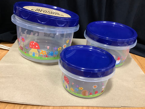 Set of 3 Gnome Nesting Containers.