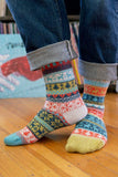 Solmate Socks - Spritz Crew Socks | Sustainably Made  Size Small Women 6-8 Mens 5-7