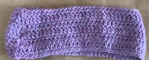 Wool purple ear warmer by Valerie