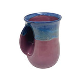 Clay in Motion - The Original Handwarmer Mug: Cobalt Canyon / Right Hand