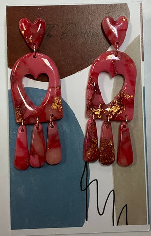 Clay Dangle Hearts and CutOut Hearts by Barbie