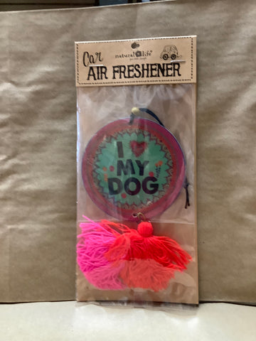 I Love My Dog Car Air Freshner by Natural Life