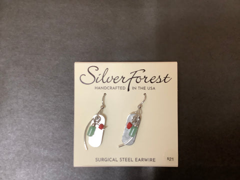 NE-2304 Silver Forest Earrings