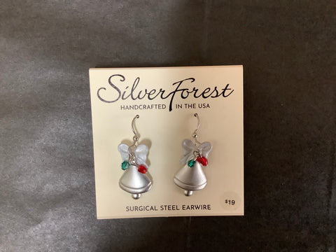 NE-2321 Silver Forest Holiday Earrings