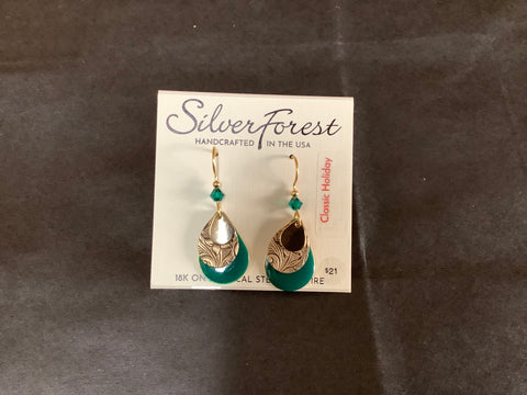 NE-2482A Silver Forest Earrings