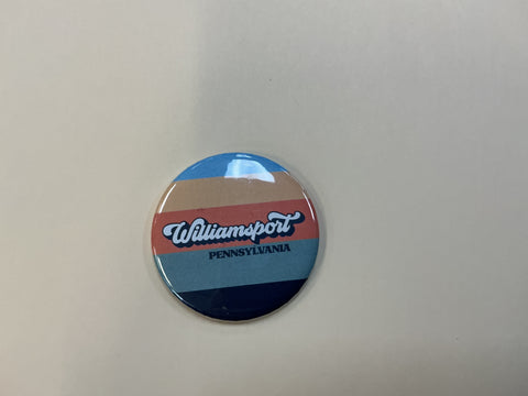 Williamsport Retro Button Magnet