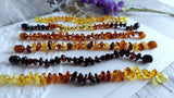 Amber Auksas - Polished Cognac Baltic Amber Bracelet w/ Tag Cert GIA: Four & a half inches