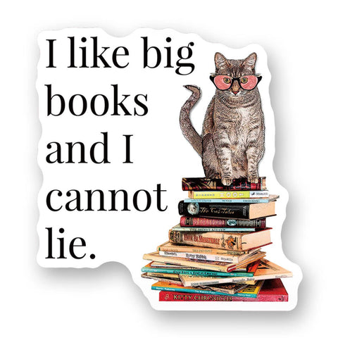 Tipsy Coasters & Gifts - Funny Sticker | I like big books
