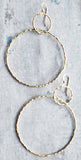Sosie Designs - #5616 Gold Large Hammered Circle Earrings