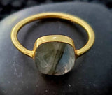 Sosie Designs - Labradorite Cushion Ring: 7