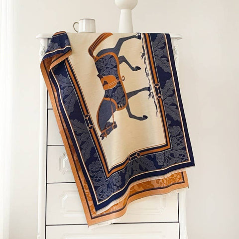Winding River -Orange / Blue Ceremony Reversible Wrap