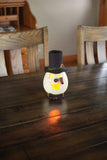 Meadowbrooke Gourds - Clyde Snowman Small Lit Hand-Crafted Gourd Luminary