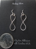 Ken’s handcrafted jewelry - Sterling Silver Earrings Infinity