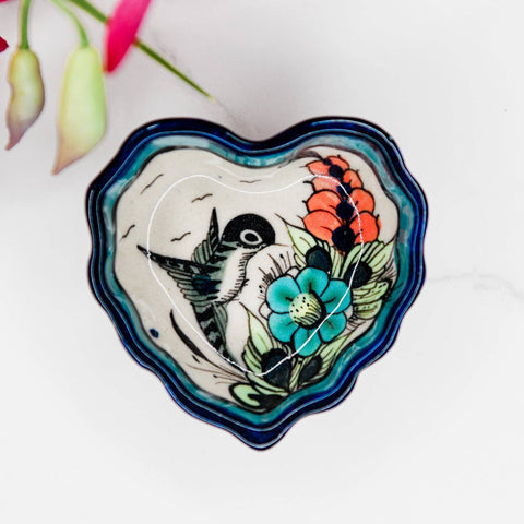 Lucia's Imports - Wild Bird Heart Tapas Trinket Dish