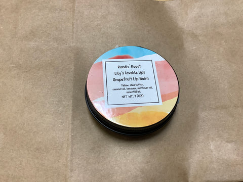 Lilly’S Lovable lips Grapefruit Lip Balm by local artist Lilly R.