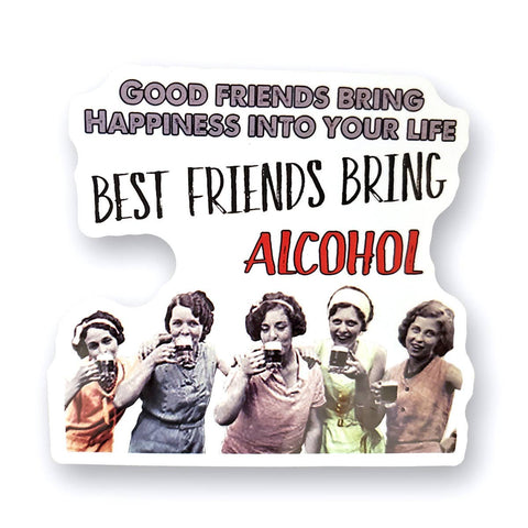 Tipsy Coasters & Gifts - Funny Sticker | Good friends Best friends