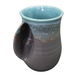 Clay in Motion - The Original Handwarmer Mug: Black and Brown / Left Hand