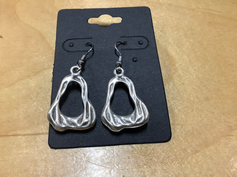 Open Triangle Swirl Ear Ring by Jen G