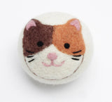 Ethical Global - Cats: Eco 100% New Zealand Wool Dryer Balls Fair Trade: Orange Cat