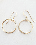 Sosie Designs - #5165 Gold Diamond Cut Circle Earrings