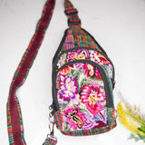 Lucia's Imports - Upcycled ChiChi Convertible Crossbody Backpack