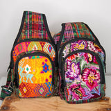 Lucia's Imports - Upcycled ChiChi Convertible Crossbody Backpack