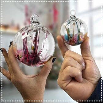 Glass - Mini Wish 3" Colorful Hanging Ornament: Assorted