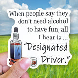 Tipsy Coasters & Gifts - Funny Sticker | Designated driver